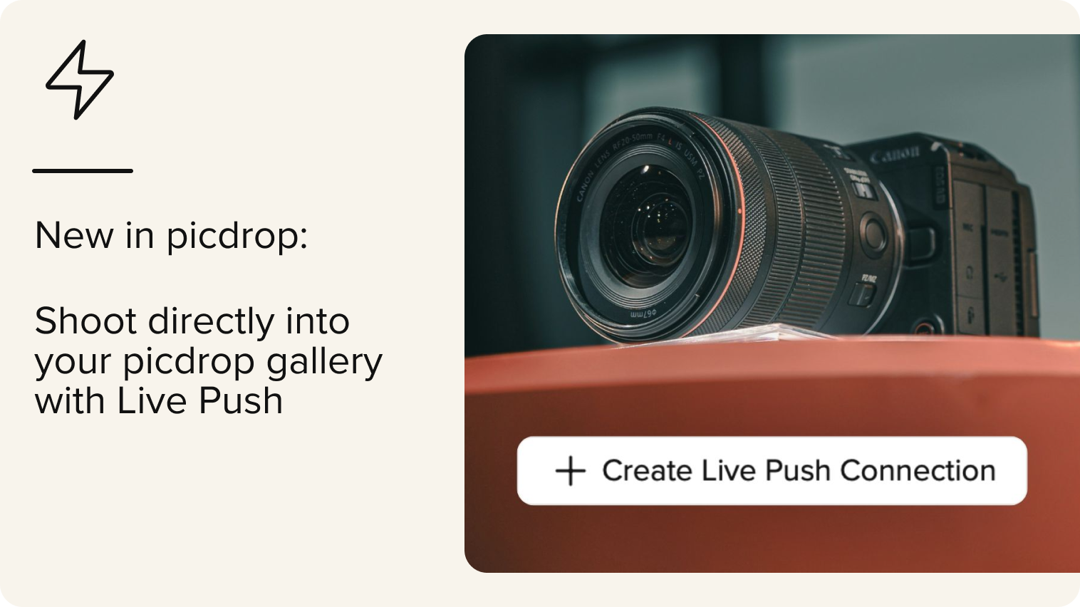 Picdrop New in picdrop: Shoot directly into your picdrop gallery with Live Push ...