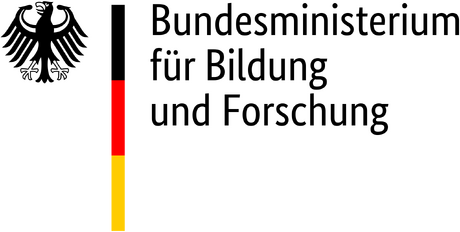 Logo of the Federal Ministry of Health of Germany, featuring a vertical black, red, and gold bar and a black eagle emblem, with the ministrys name in German to the right.